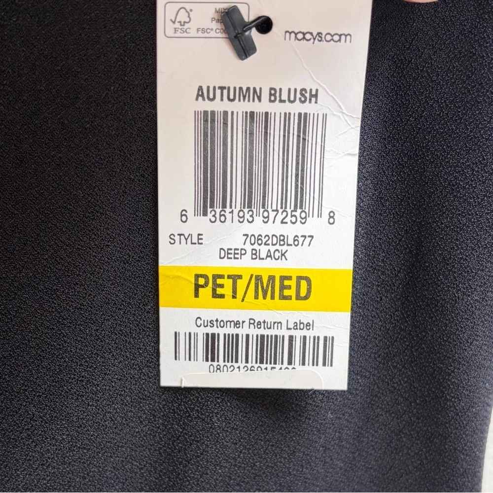 Alfani Petite Medium Black Fit & Flare Pleated Dress NWT